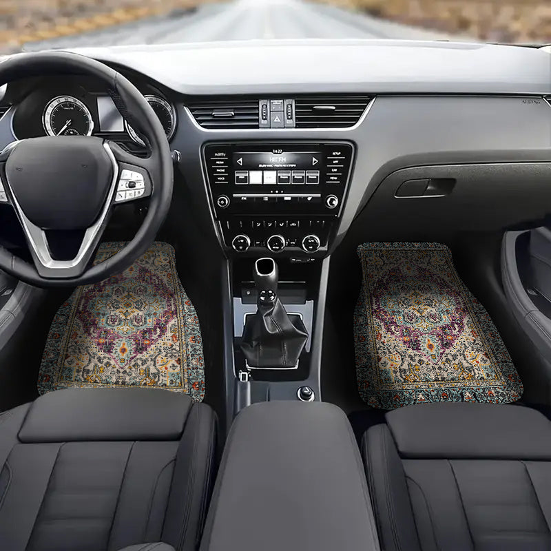 4pcs Luxurious Retro European Pattern Car Floor Mats for All Vehicle Models