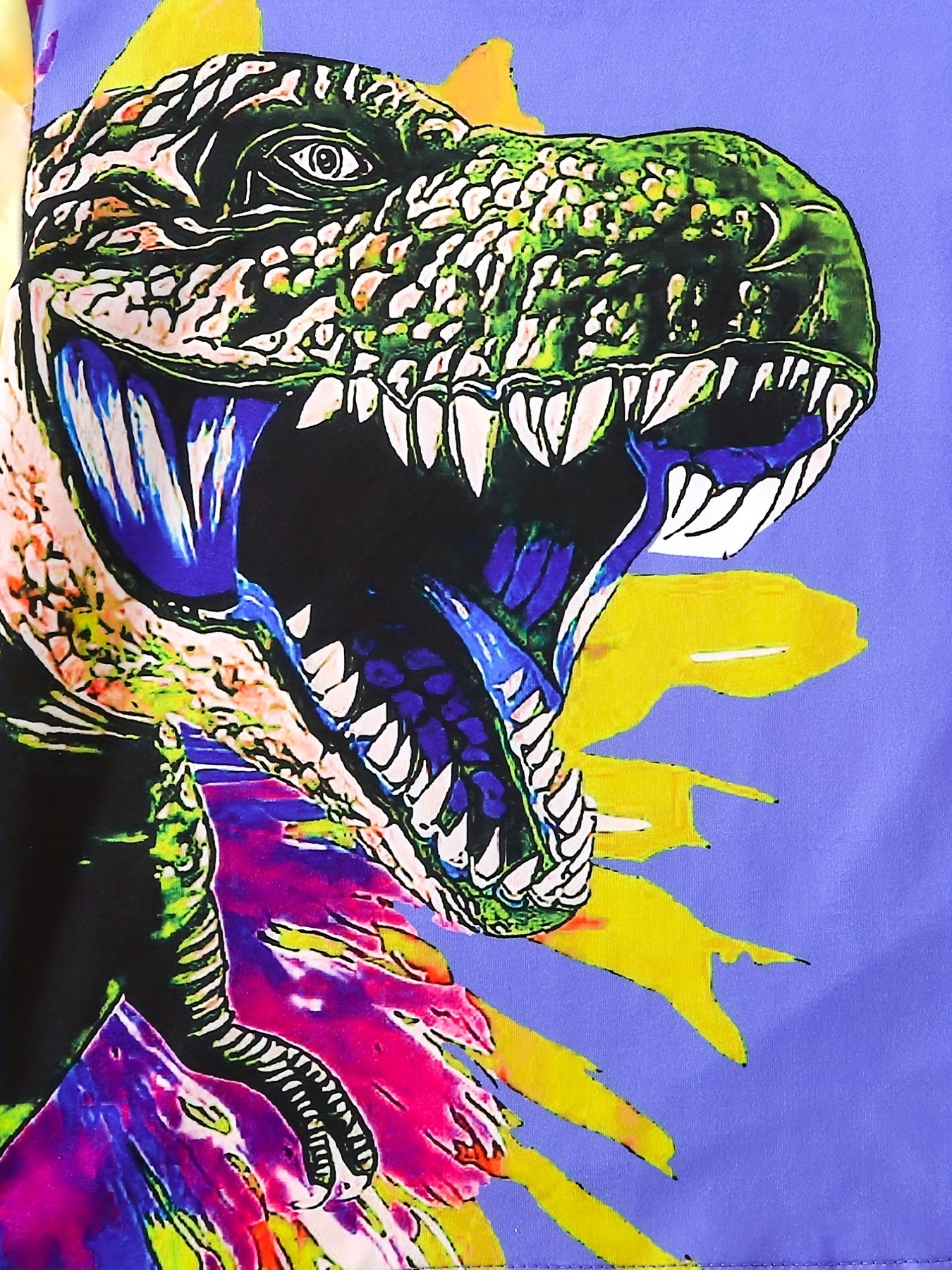 Boys Dinosaur Casual Outfit Round Neck T-shirt.