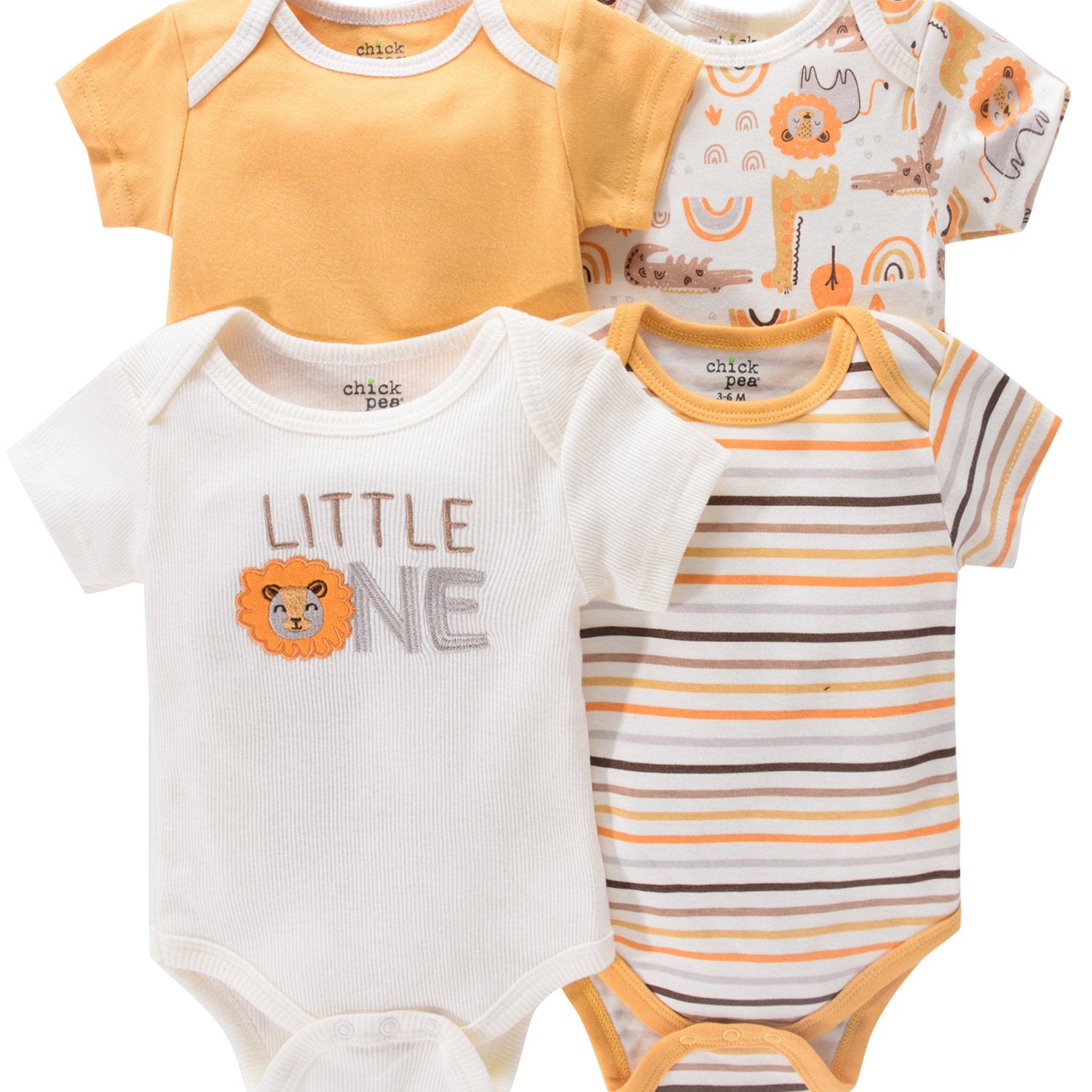 Newborn Baby Short Sleeve One-Piece Suit 4pcs Set .