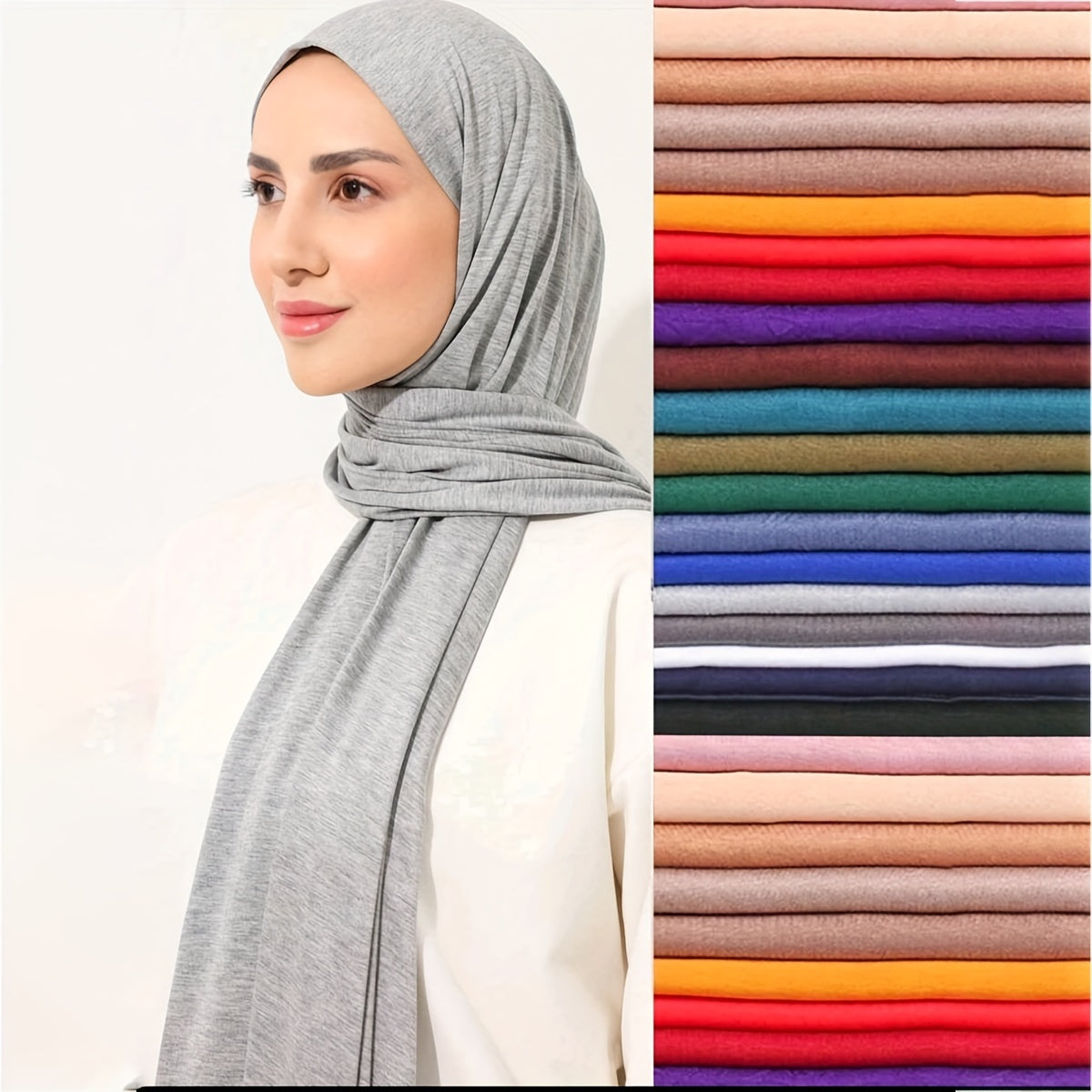 Solid Color Muslim Hijab Thin Breathable Soft Cozy Scarf '/MH