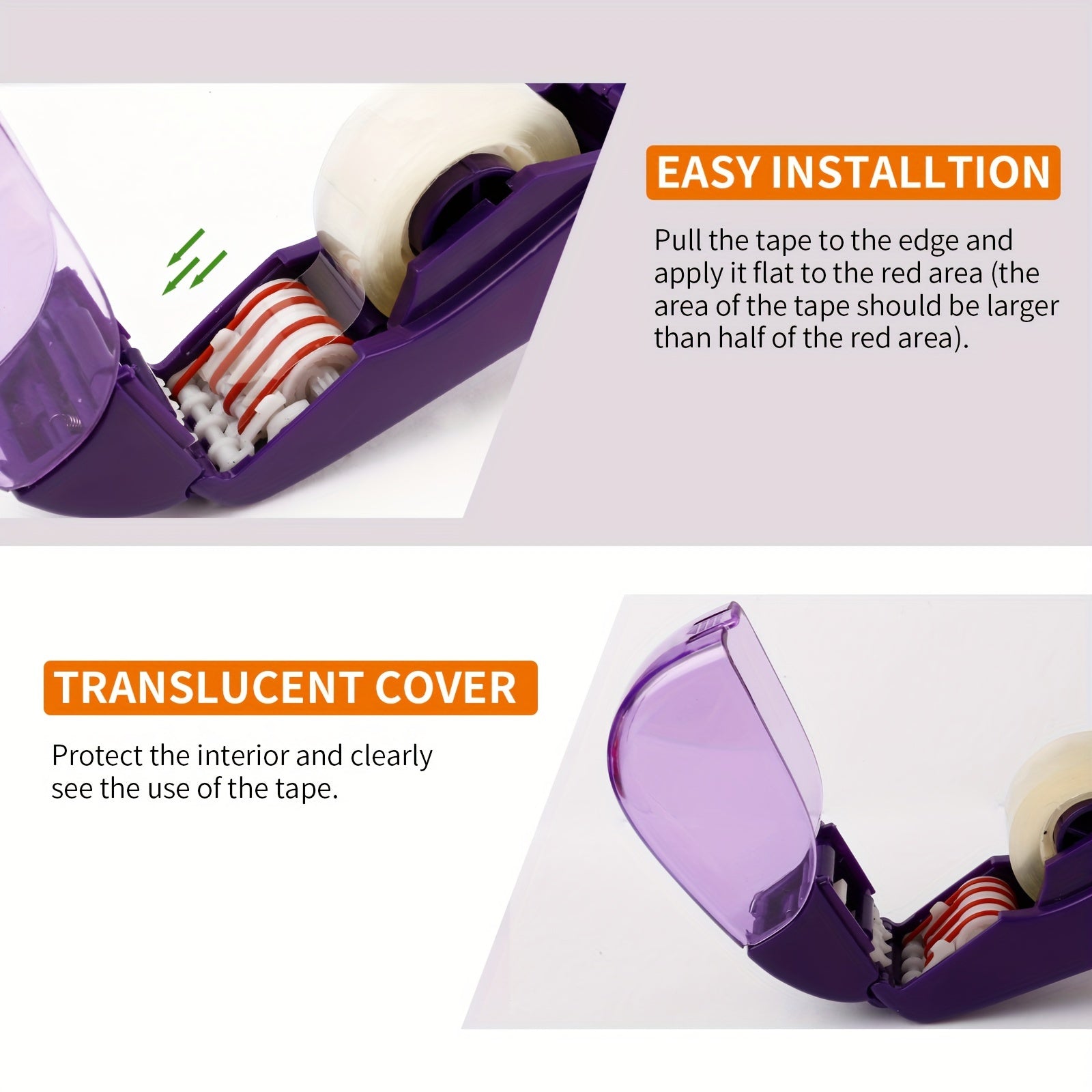 Eagle Automatic Tape Dispenser, Tape Gun Single Handheld Design perfect for Christmas and home gift wrapping, Free 1 Roll of 0.5 Inch (12 mm) and 1 Roll of 0.75 Inch (19 mm) Tapes