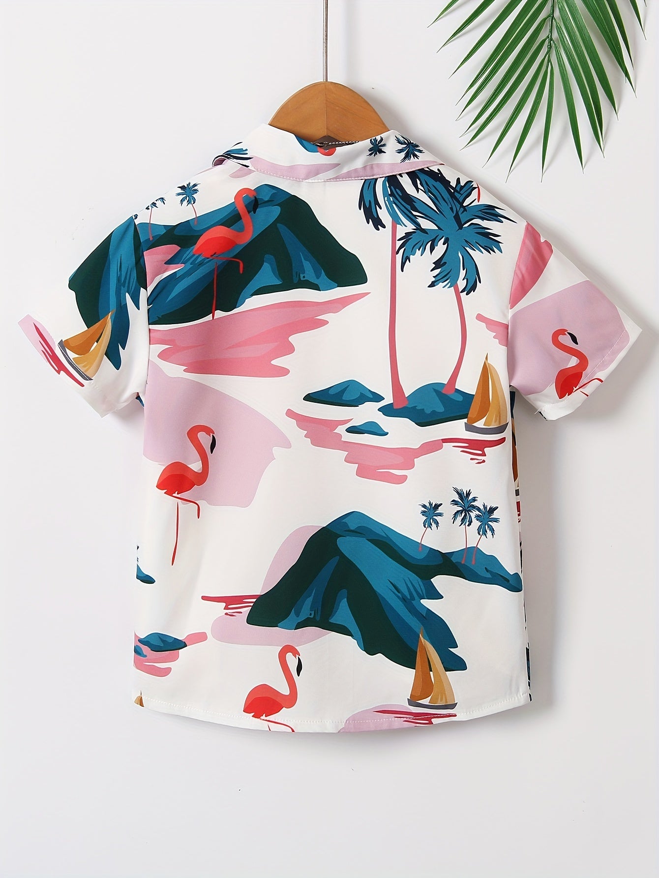 Boy's Hawaiian T-shirt Vacation Kids Round Neck .