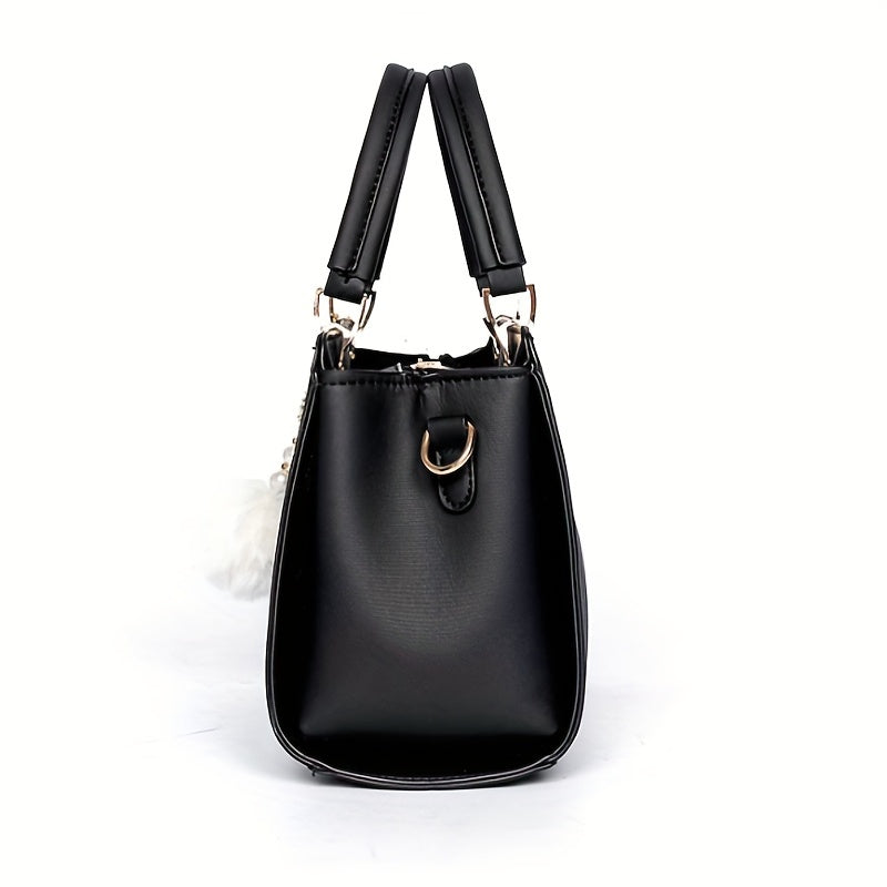 Fashion Solid Color Handbag,