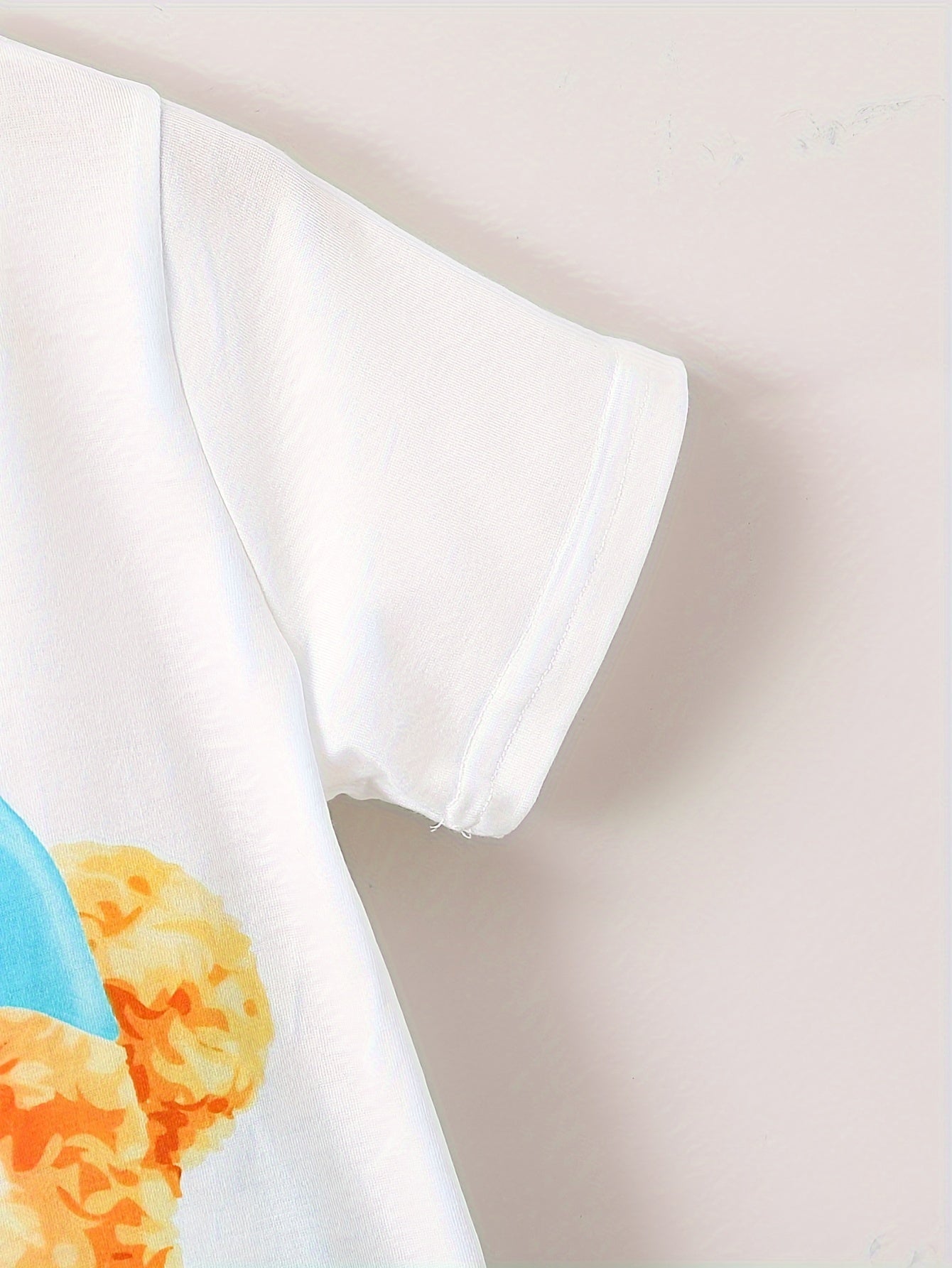 2pcs Boys Casual Cute Teddy Bear Graphic Print Short Sleeve T-shirt.