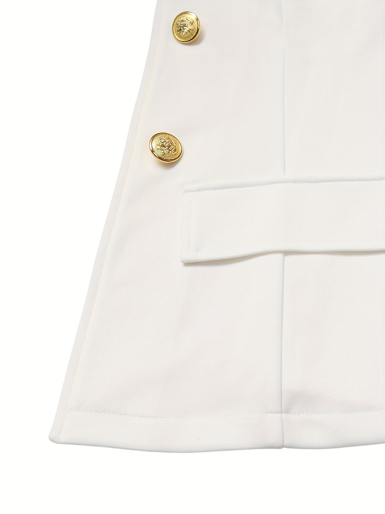 Business Casual Two-piece Set, Double-breasted Lapel Blazer.