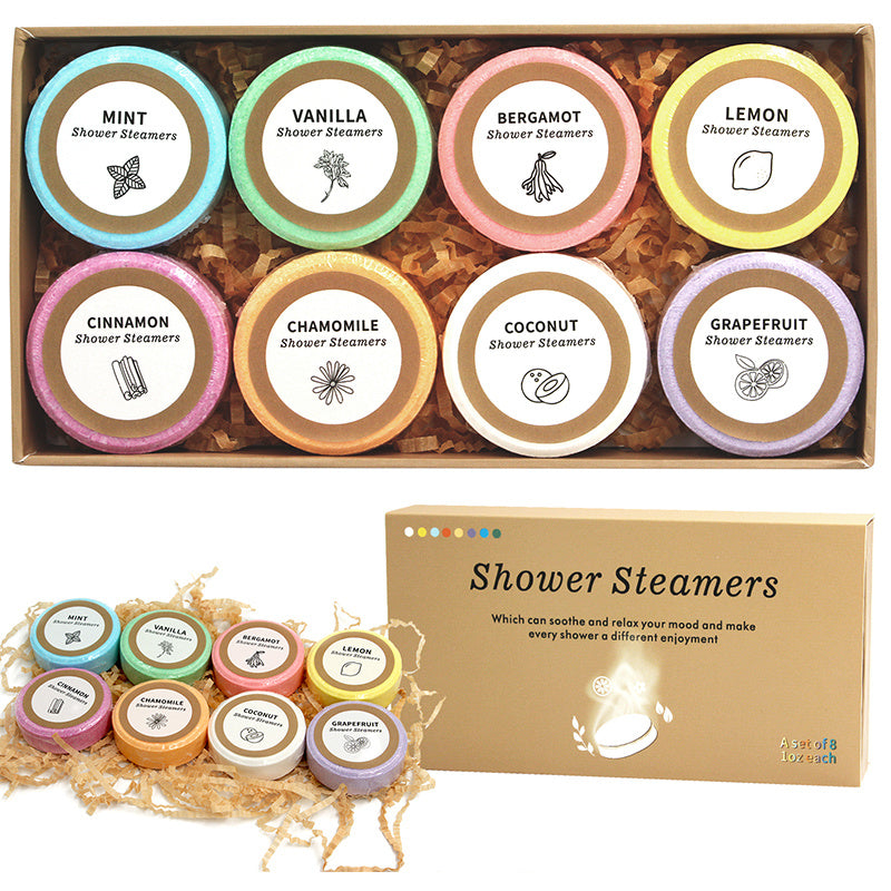 Shower Steamers - 8 Pack Shower Bombs Gifts For Her With Essential Oil For Home SPA, Self-Care & Relaxation Valentine's Birthday Day Gifts For Men & Women Who Have Everything, For Halloween Gift, For Christmas Gift