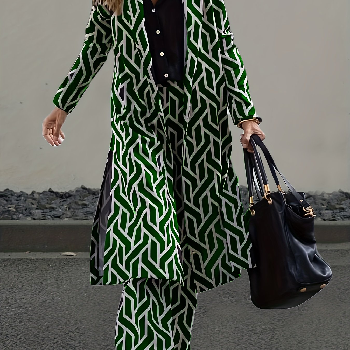 Plus Size Casual Outfits Two Piece Set, Women's.