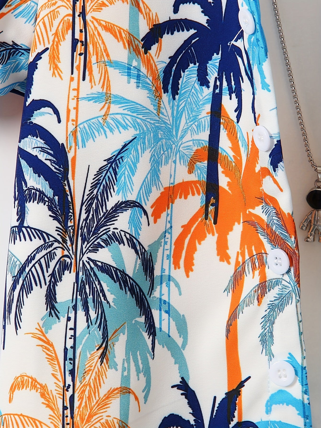 Boy's Hawaiian T-shirt Vacation Kids Round Neck .