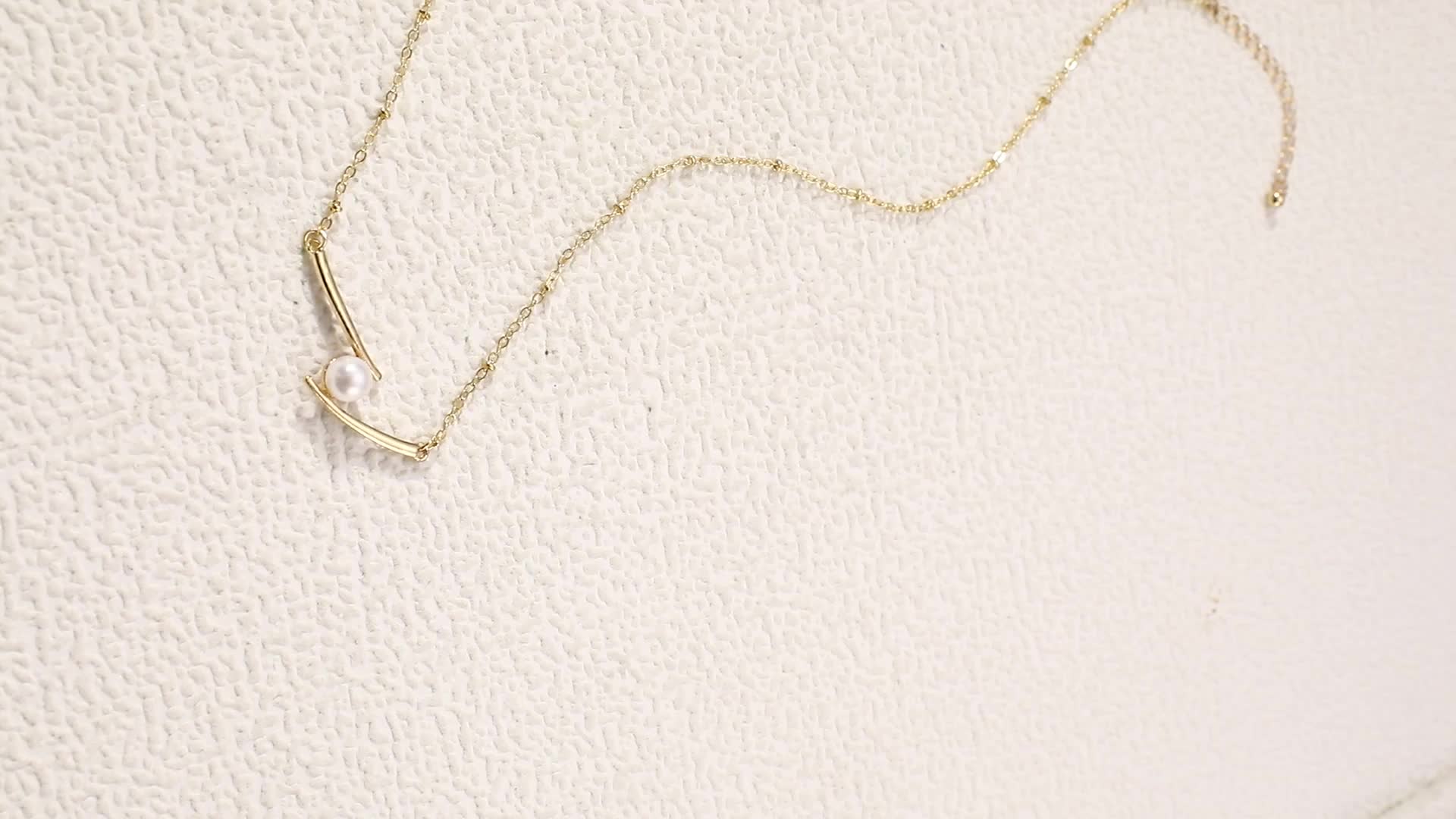 Dainty Necklace With Faux Pearls Pendant Delicate Neck Chain Sweet Jewelry For Women