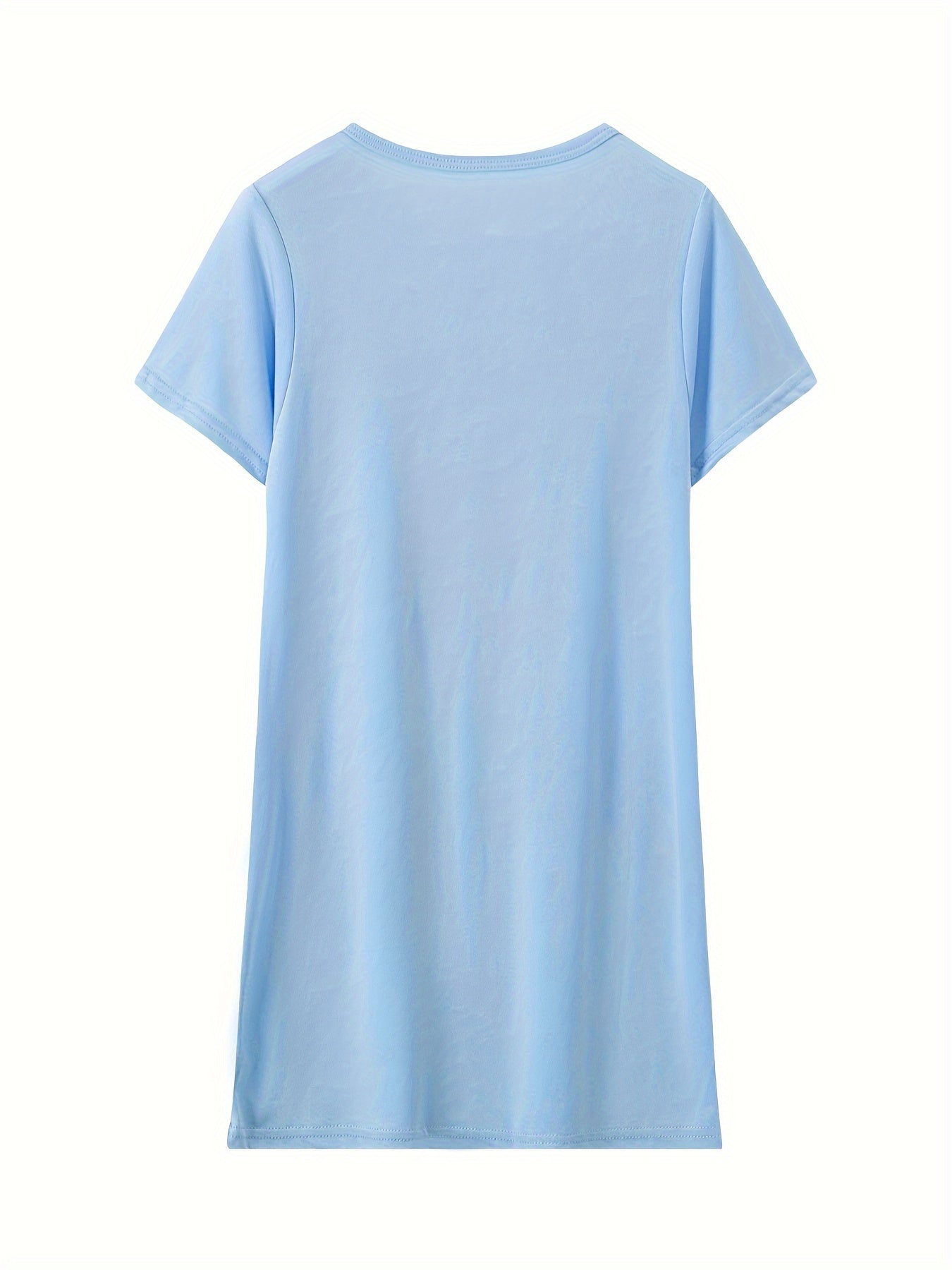 2pcs Girls Summer Cartoon Mermaid Pattern Short Sleeve.