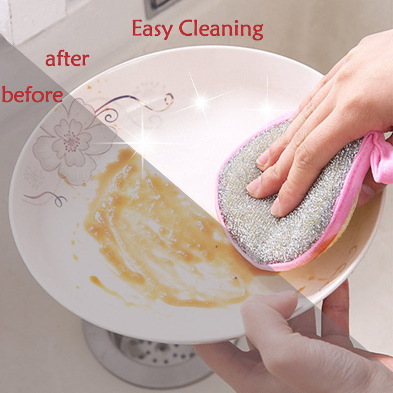 5/10pcs, Double Side Dishwashing Sponge Pan Pot Dish Wash.