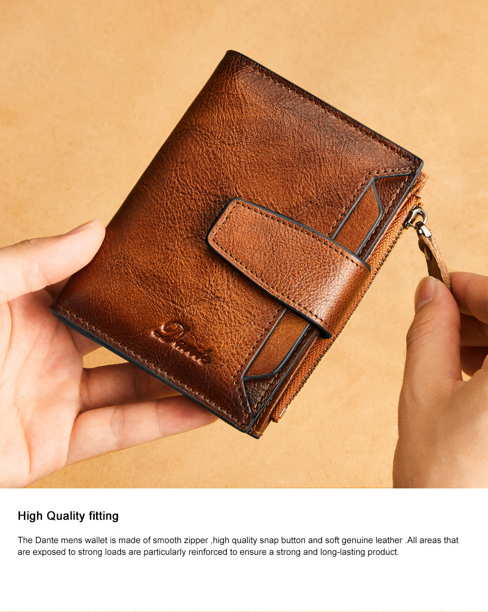 Vintage Men's Top Layer Cowhide Wallet.