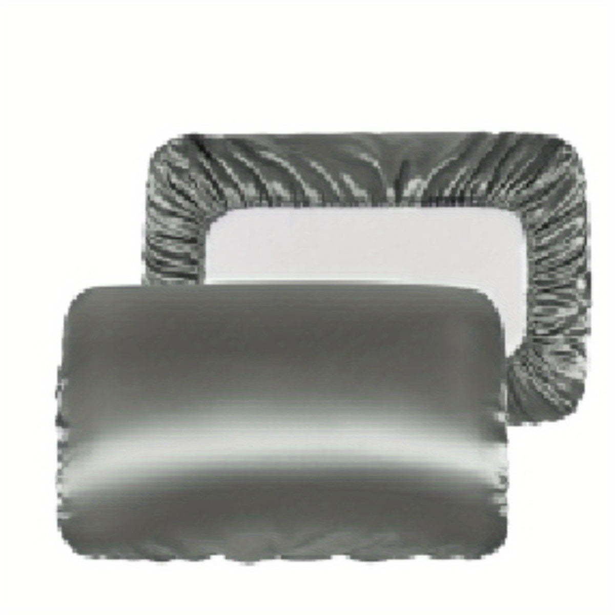 2pcs Soft And Breathable Satin Pillowcase With Elastic Cord .