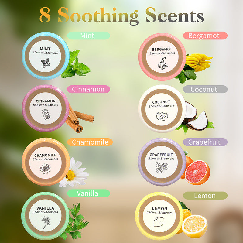 Shower Steamers - 8 Pack Shower Bombs Gifts For Her With Essential Oil For Home SPA, Self-Care & Relaxation Valentine's Birthday Day Gifts For Men & Women Who Have Everything, For Halloween Gift, For Christmas Gift