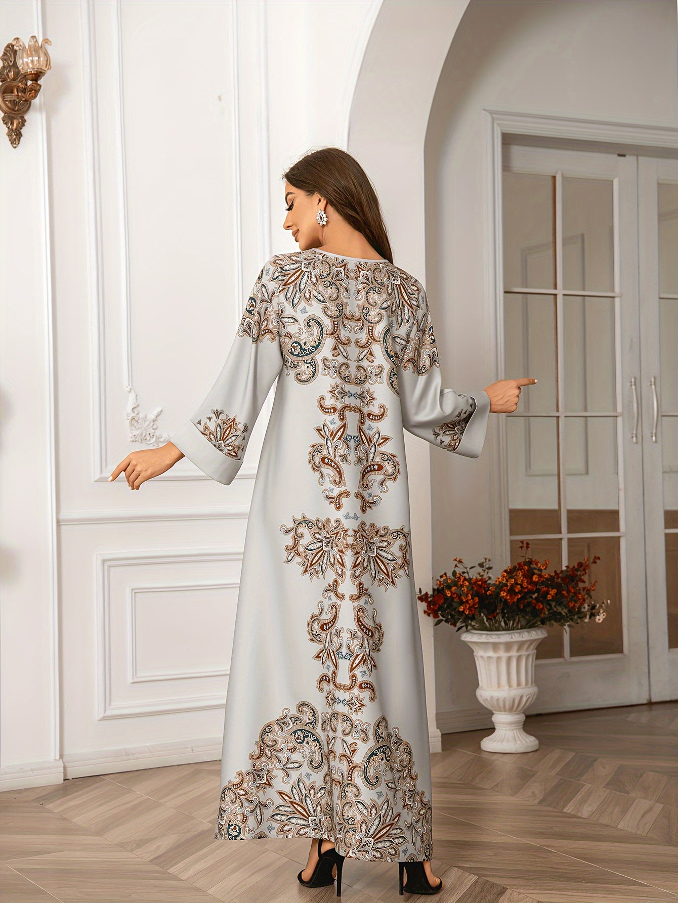 Women's Middle Eastern Abaya Jellabiya Dress ./MH