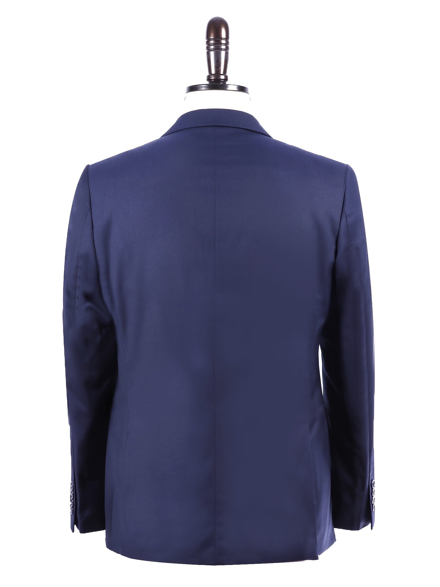 3-Piece Men's Classic Solid Dress Suit Set, One-Button Jacket Blazer.