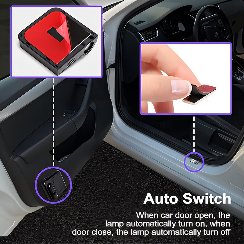 2pcs Car Door Opening Sensing Projection