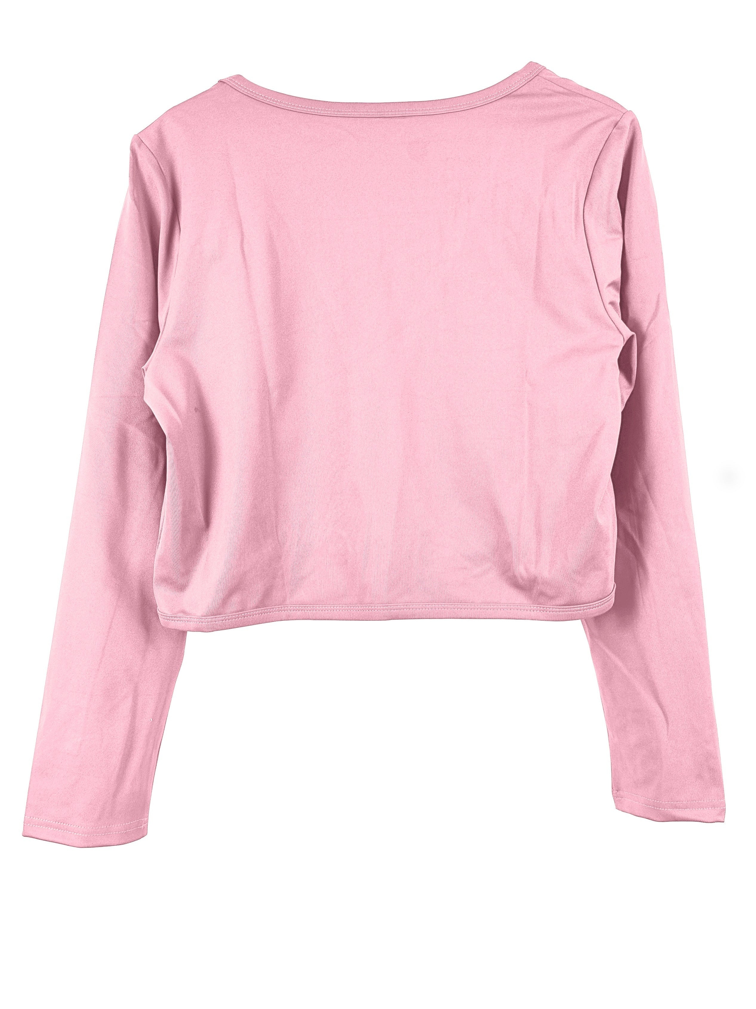 Solid Open Front Blazer, Casual Long Sleeve Crop Blazer For Work,