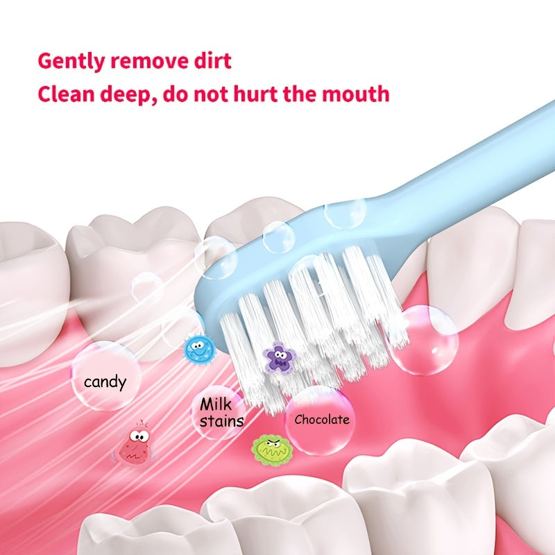 10pcs/pack Letter Antibacterial Silk Kids Toothbrush, Cartoon Soft Bristle Toothbrush, Unisex High Density Brushes, Non-Breaking Student Gum Guard, Christmas, Halloween, Thanksgiving Day Gift