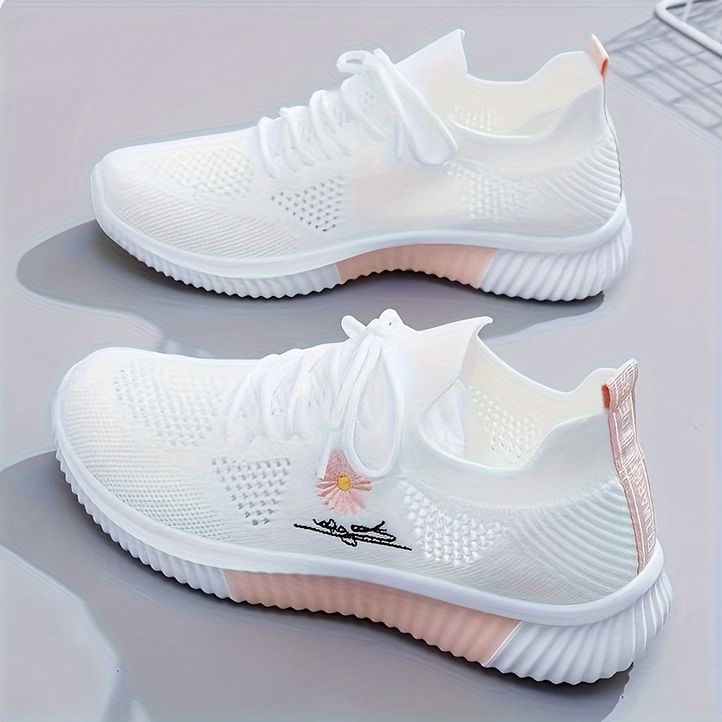 Women's Daisy Pattern Knitted Sneakers,