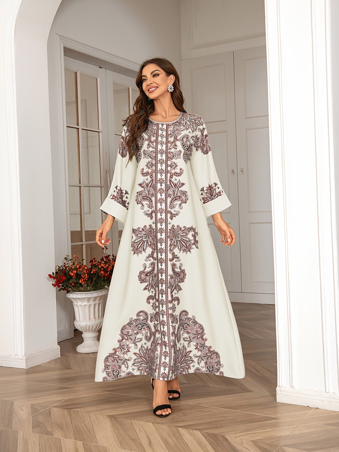 Women's Middle Eastern Abaya Jellabiya Dress -/MH