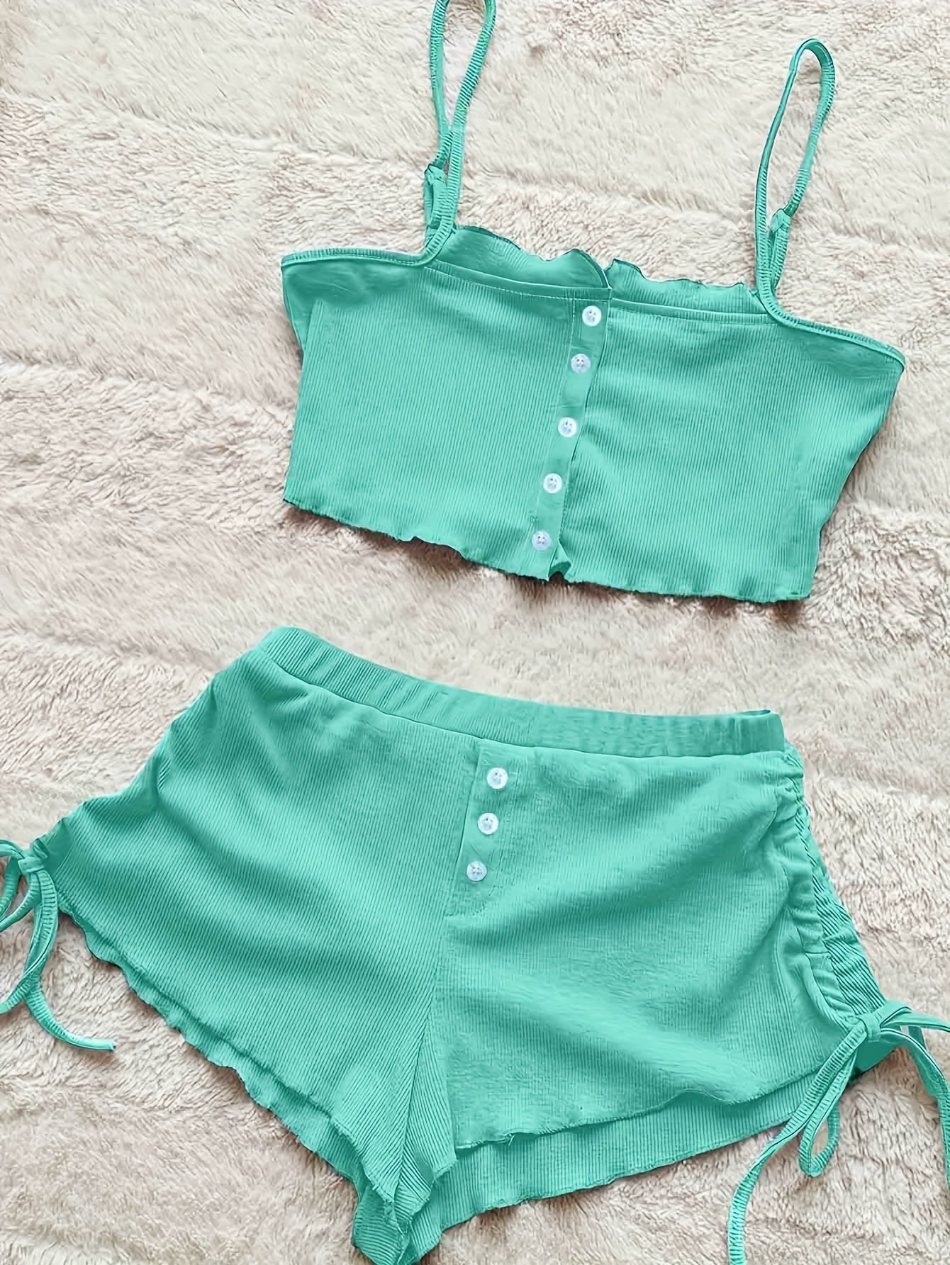 Simple Solid Print Lounge Set,