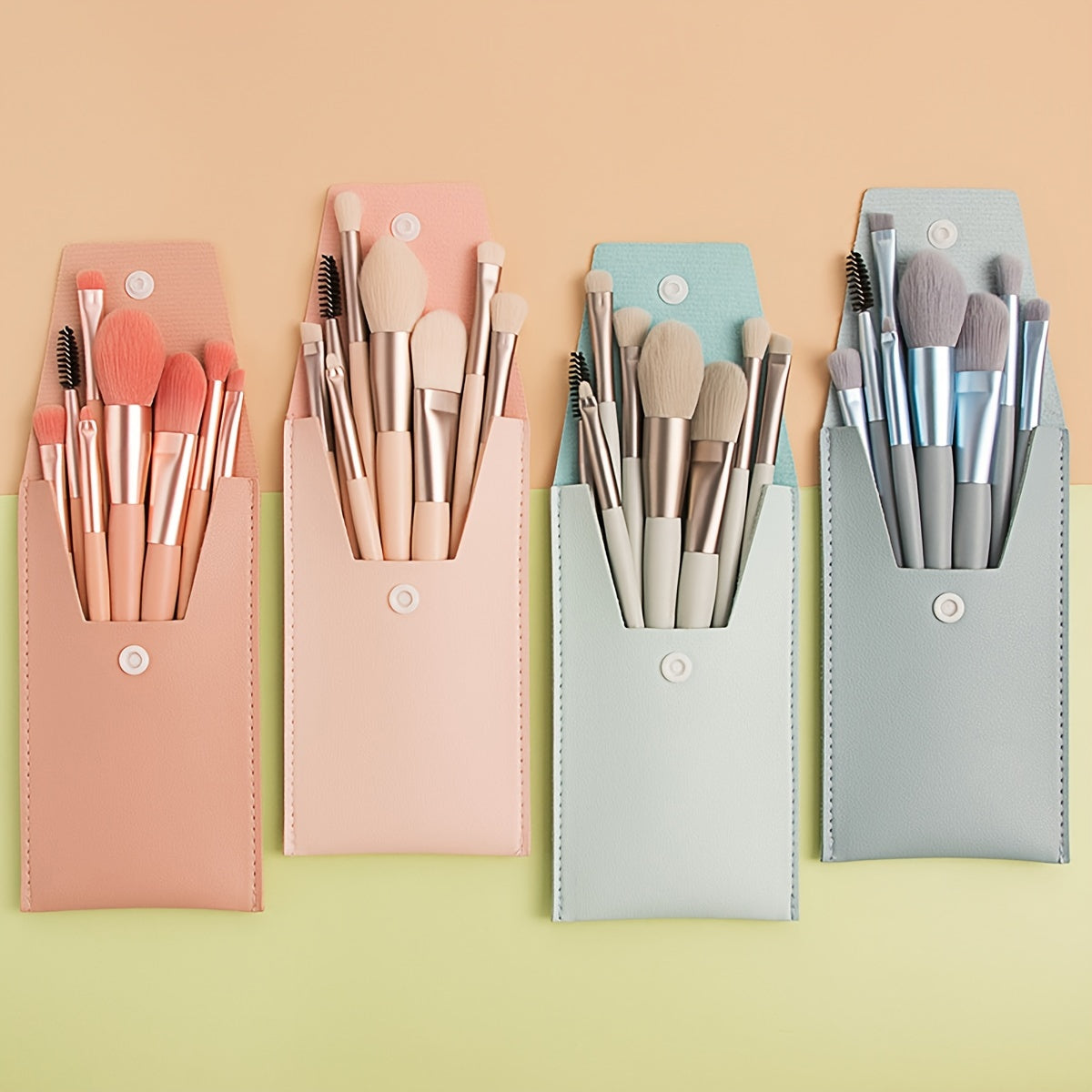 Makeup Brushes/Bags, 8pcs Portable Soft Makeup Brushes Set for Eyeshadow Foundation Powder Concealer Lip Blush Makeup (Multicolor with Bag) - Gift Set Mother'S Day Gift