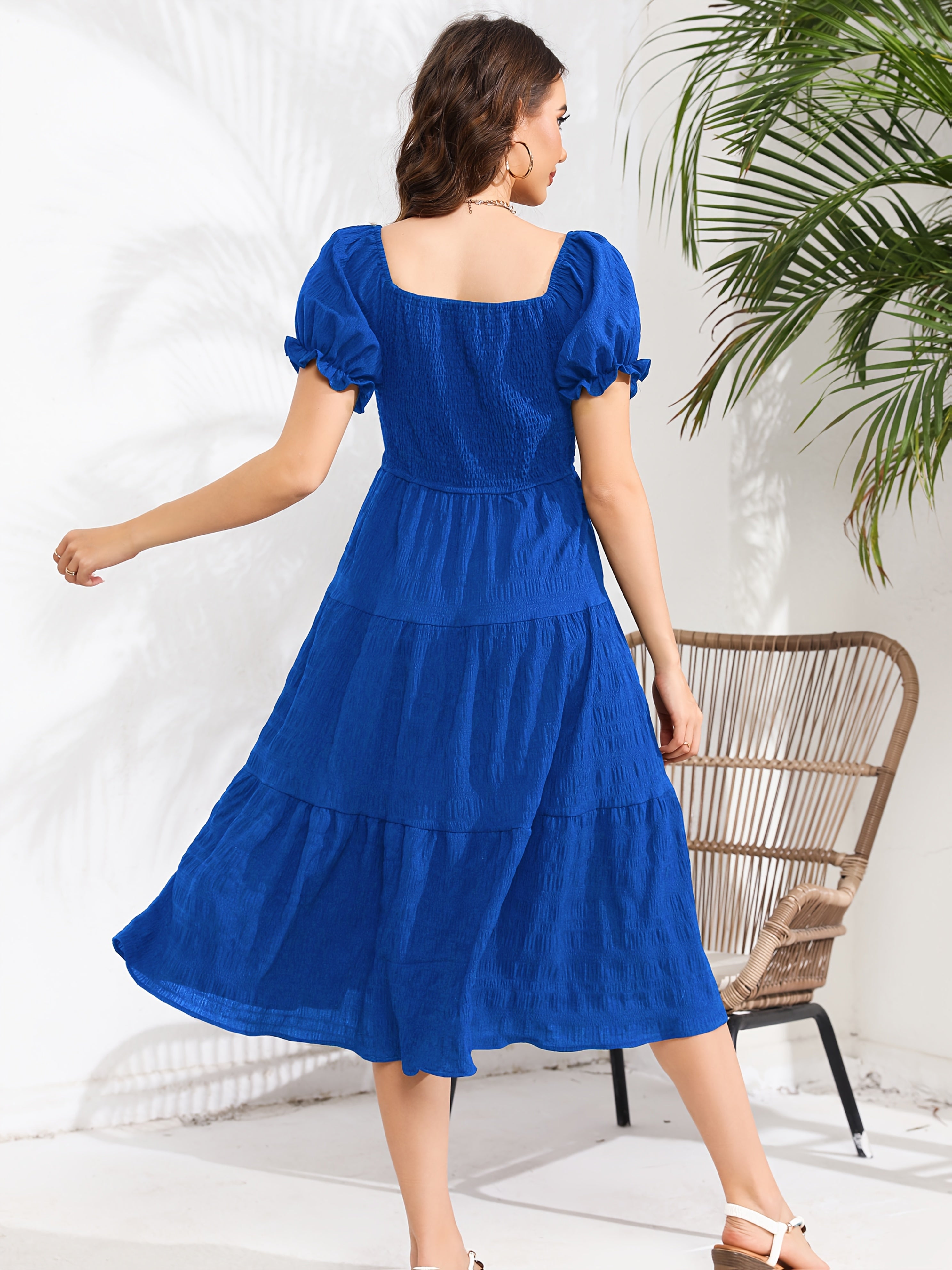 Solid Color Two-Wear Dress./MH