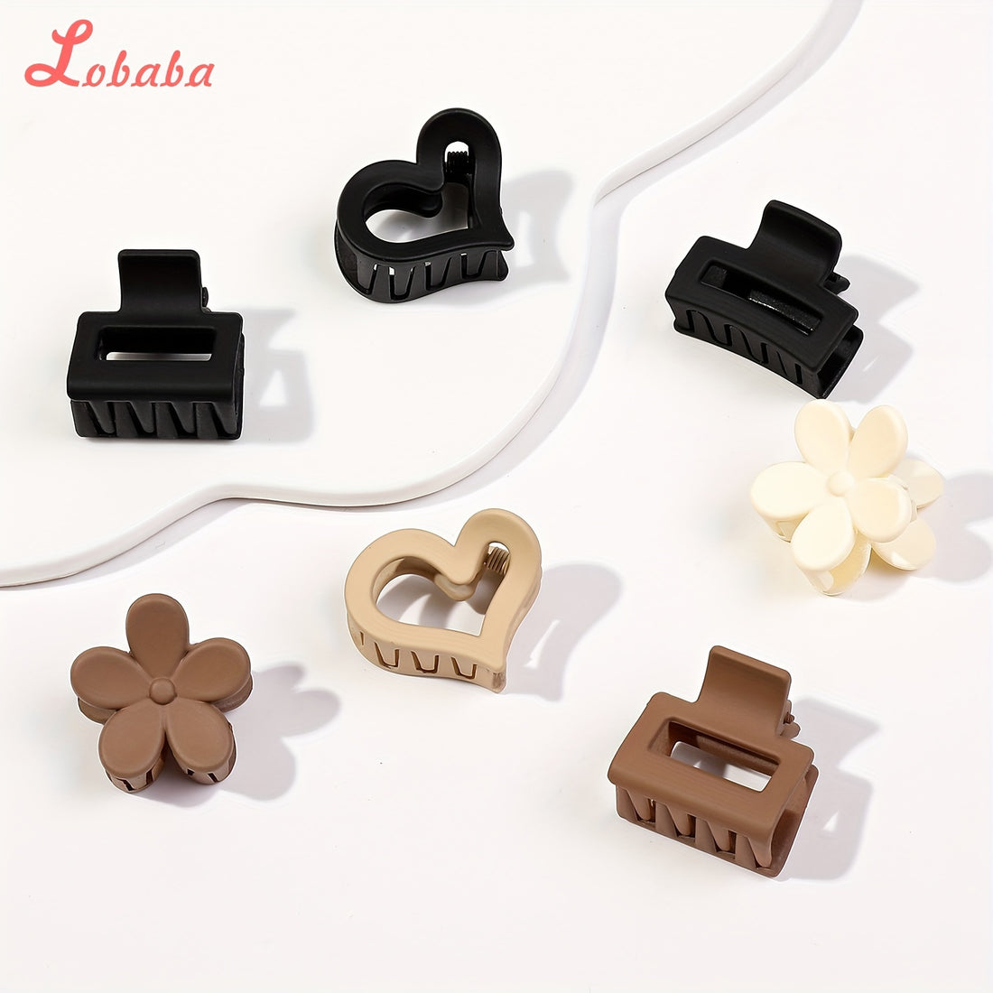 10pcs Solid Color Hair Grab Clips, Butterfly Shaped Hair Claw Clips,