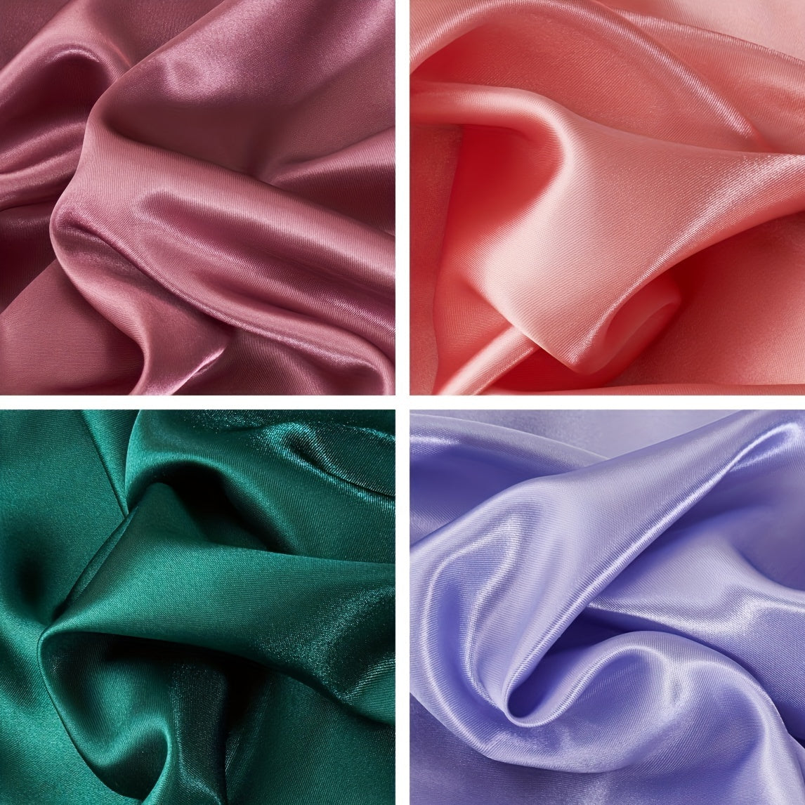 2pcs Soft And Breathable Satin Pillowcase With Elastic Cord .