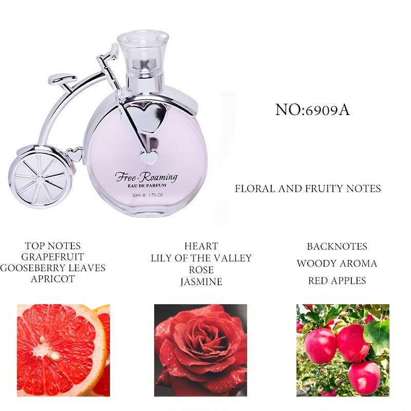 Cute Bike Shape Eau De Toilette Spray For Women, Refreshing And Long Lasting Fragrance With Floral And Fruity Notes, Perfume For Dating And Daily Life, A Perfect Gift For Her