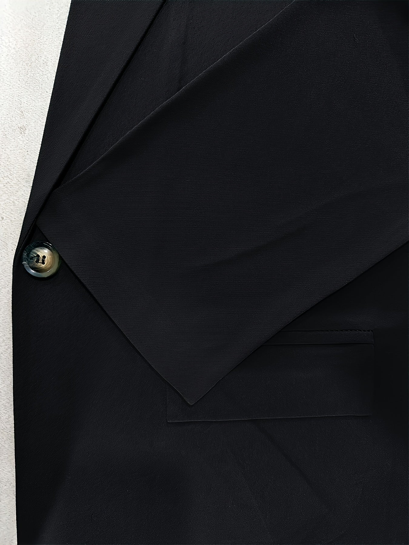 Solid Color Single Breasted Blazer, Elegant Long Sleeve Outwear .