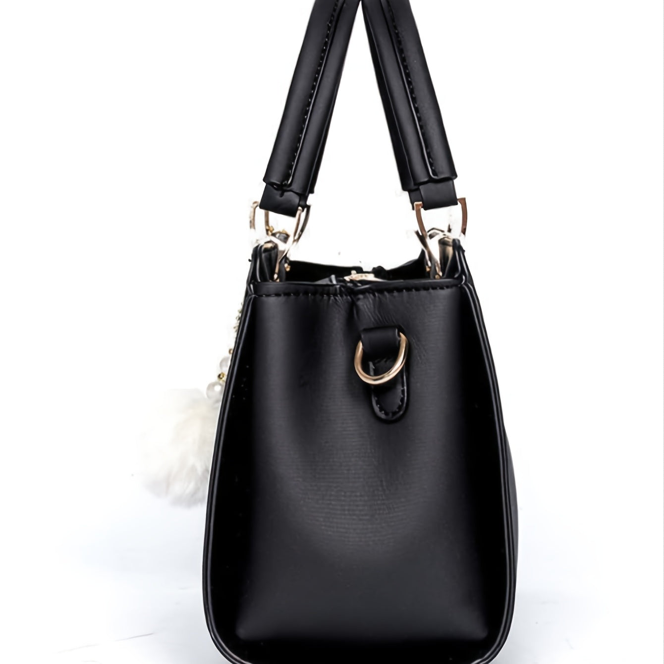 Letter Decor Satchel Bag, Stylish Top Handle Purse,