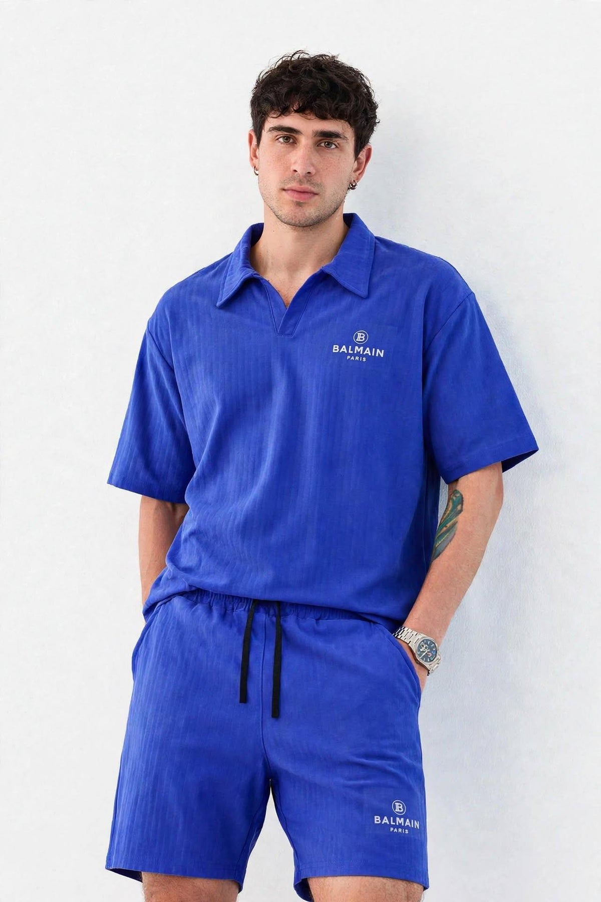 Dobi Cotton Co-Ord Set - Polo & Shorts | MEN