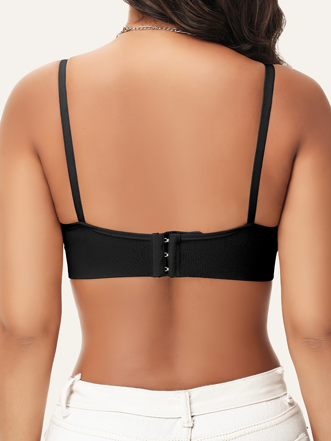 1pc Women's Wireless Bra - No Underwire, Removable Pads '/MH