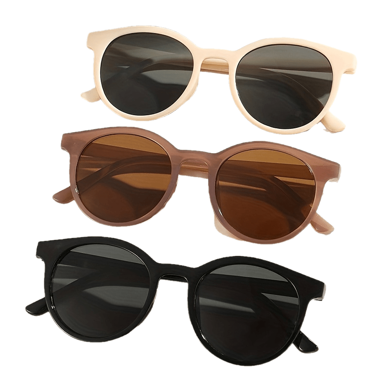 3pairs Oval Fashion Sunglasses For Women Men.