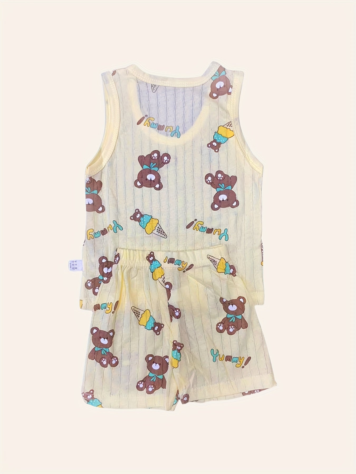 Cotton Cartoon Printed Summer Kids Outfit Sets.
