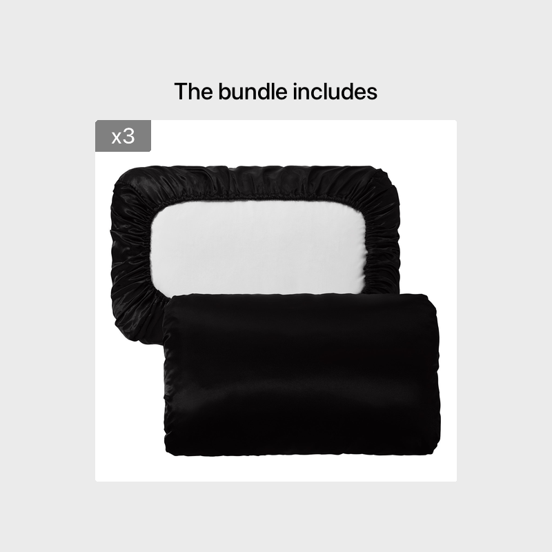 2pcs Soft And Breathable Satin Pillowcase With Elastic Cord .