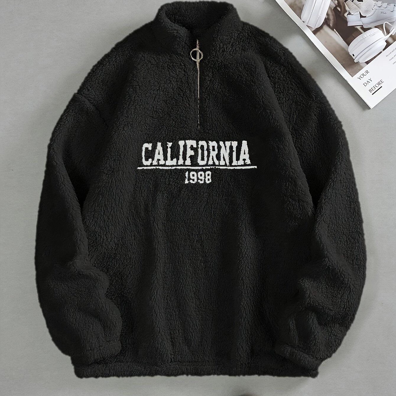 Cozy California Print Pullover Sweatshirt - Fashion Sweatshirts for Women with Long Sleeve Crew Neck Design, Soft and Casual Wear for Fall and Winter Seasons - Perfect for Everyday Lounging