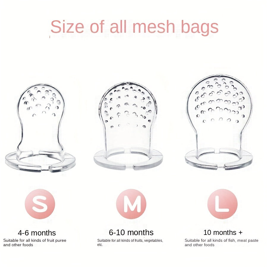 3pcs Children's Silicone Fruit & Vegetable Feeder With Handle - Perfect Food Supplement Pacifier, Christmas, Halloween, Thanksgiving Day Gift