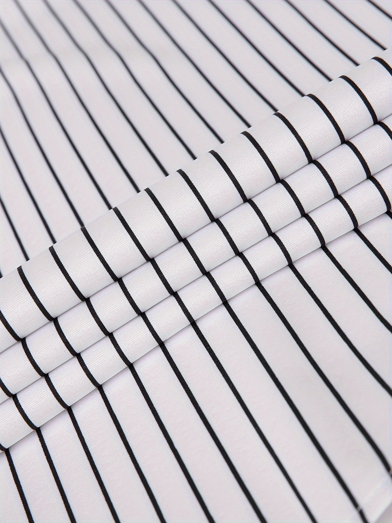 Men's Striped Lapel Collar Design Dress Shirts,