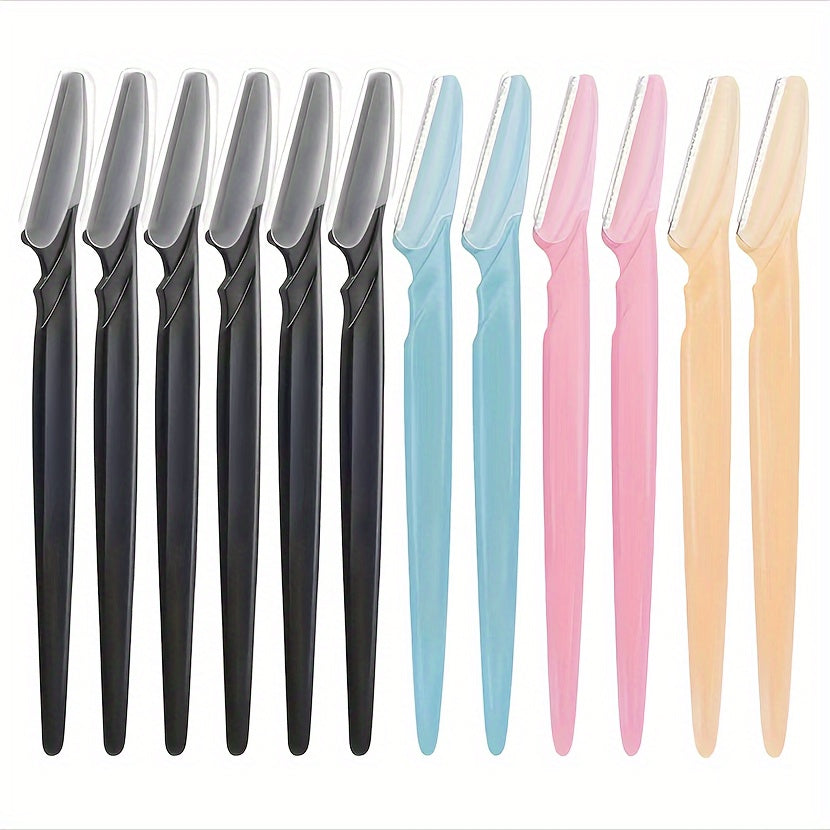 3/5/6/12/24pcs Eyebrow Razor Shaper Shavers, Facial Hair Remover Hair Trimmer Shaving Grooming Kit For Women And Men Face Hair Removers