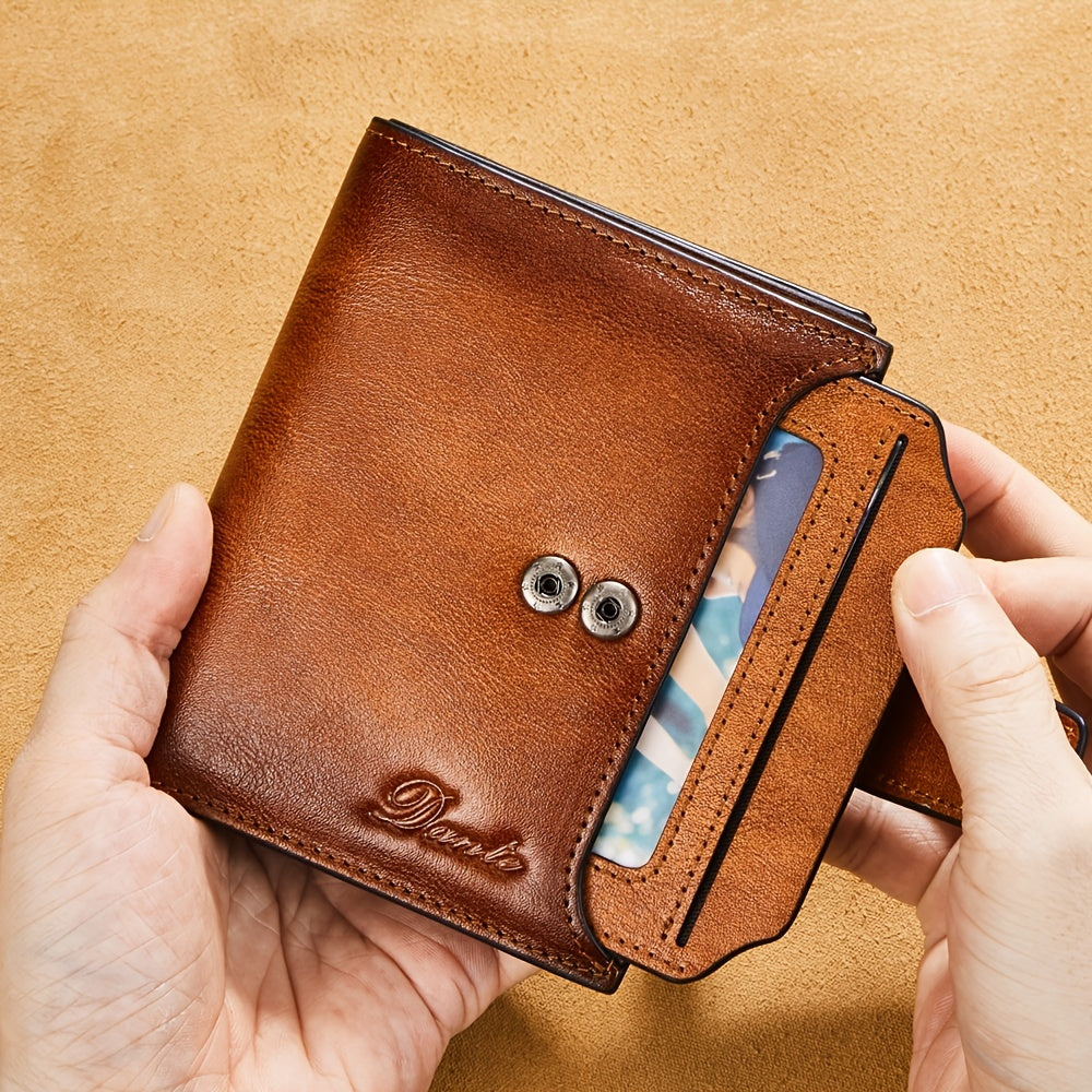 Vintage Men's Top Layer Cowhide Wallet.
