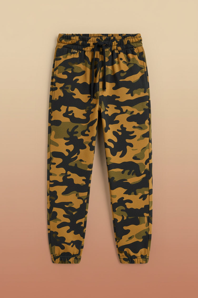 Children’s Camo Jogger Trousers Drawstring Camouflage | Sizes 1-8 Years | MH