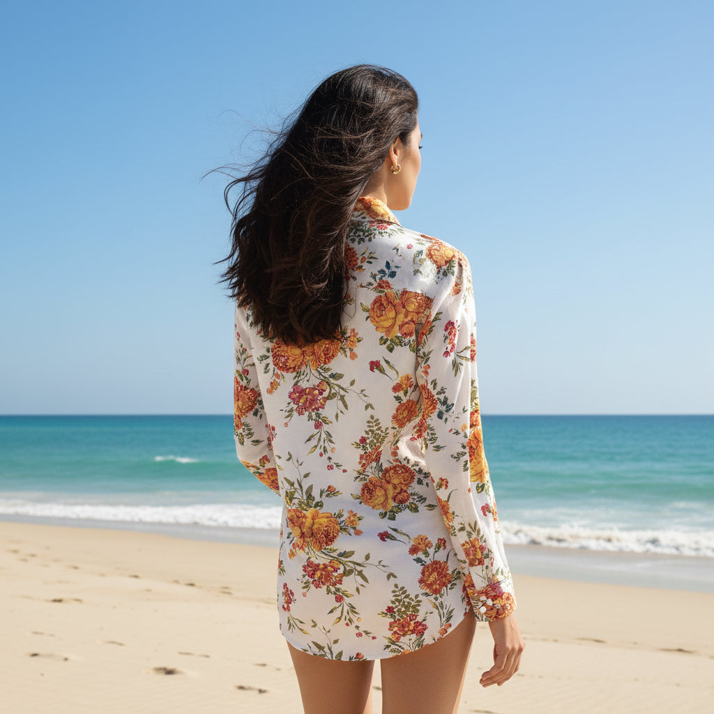 Women's Long Sleeve Henley Top – Casual Button Front Tops shirt  | Sizes (S-XXL) | MH