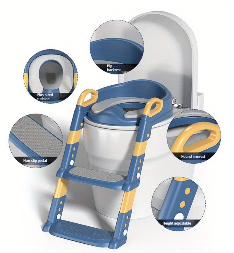 Children's Toilet Foldable Seat Baby Potty Training Seat With Ladder, Christmas, Halloween, Thanksgiving Day Gift Carnival