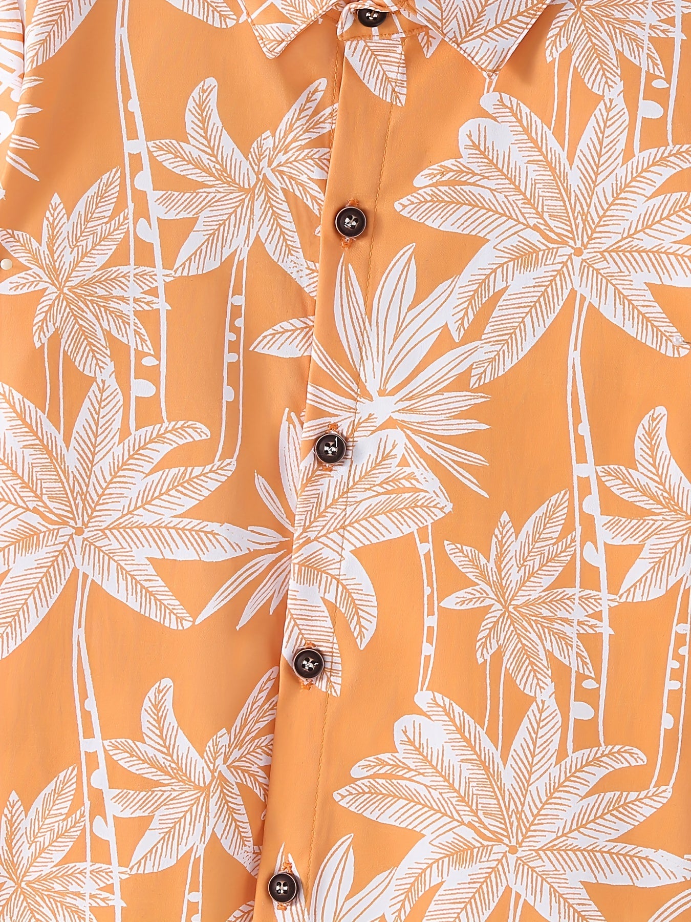 Funny Shirts For Boys Trendy Shirts Coconut Tree Pattern Print Short Sleeve.