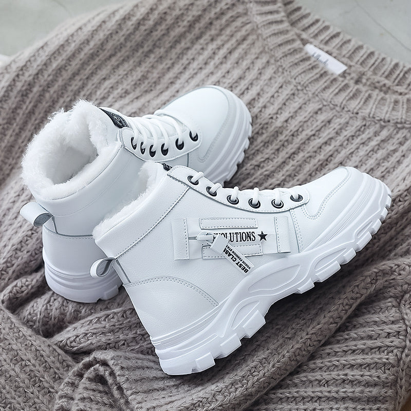 Women'S Winter High-Top Boots - Warm Fleece-Lined Ankle Boots.