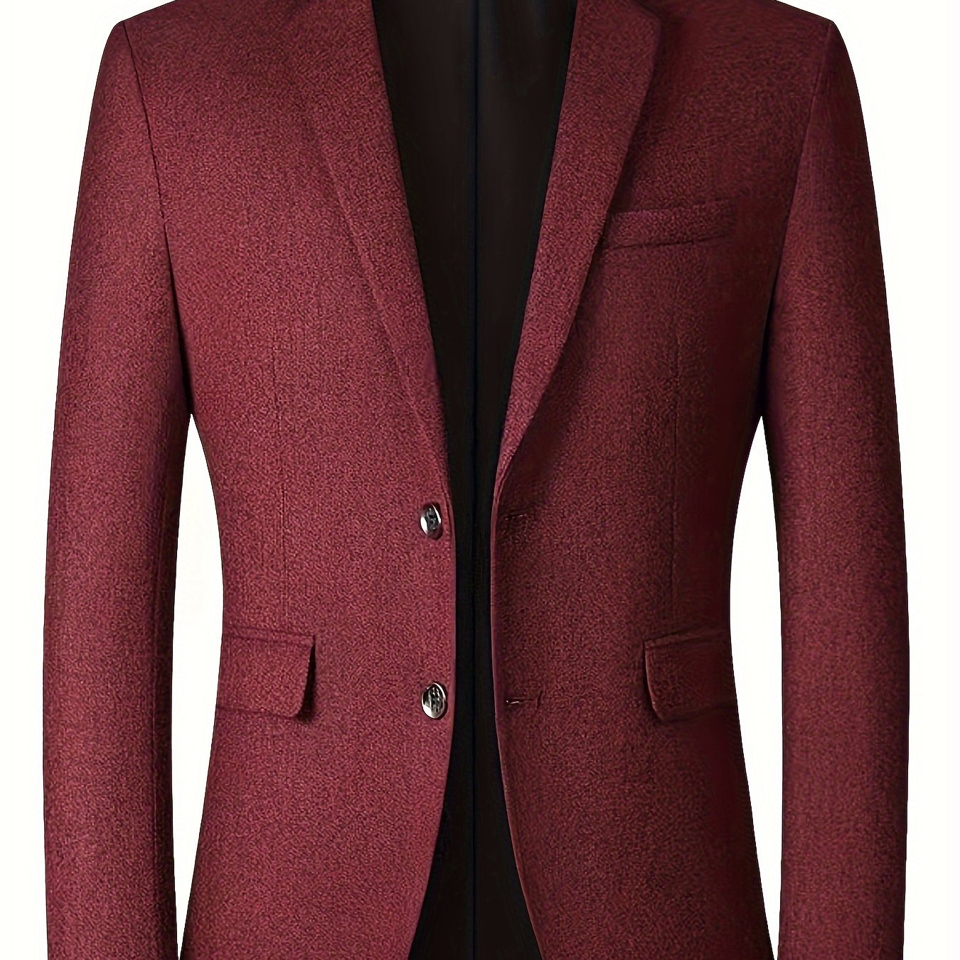 Men's Single-Breasted Blazer, Casual Slim Fit Business Suit Jacket,