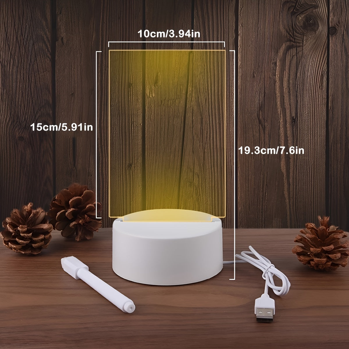 Night Lights Note Board Creative LED Night Light USB Message Board Holiday Light With Pen Gift For Girlfriend Decoration Night Lamp